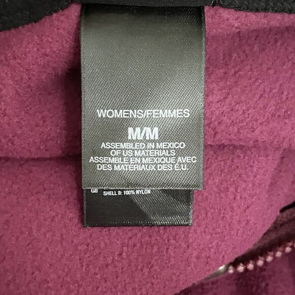 The North Face Womens Size Medium Full Zip Fleece Jacket Pockets Purple - Picture 9 of 9